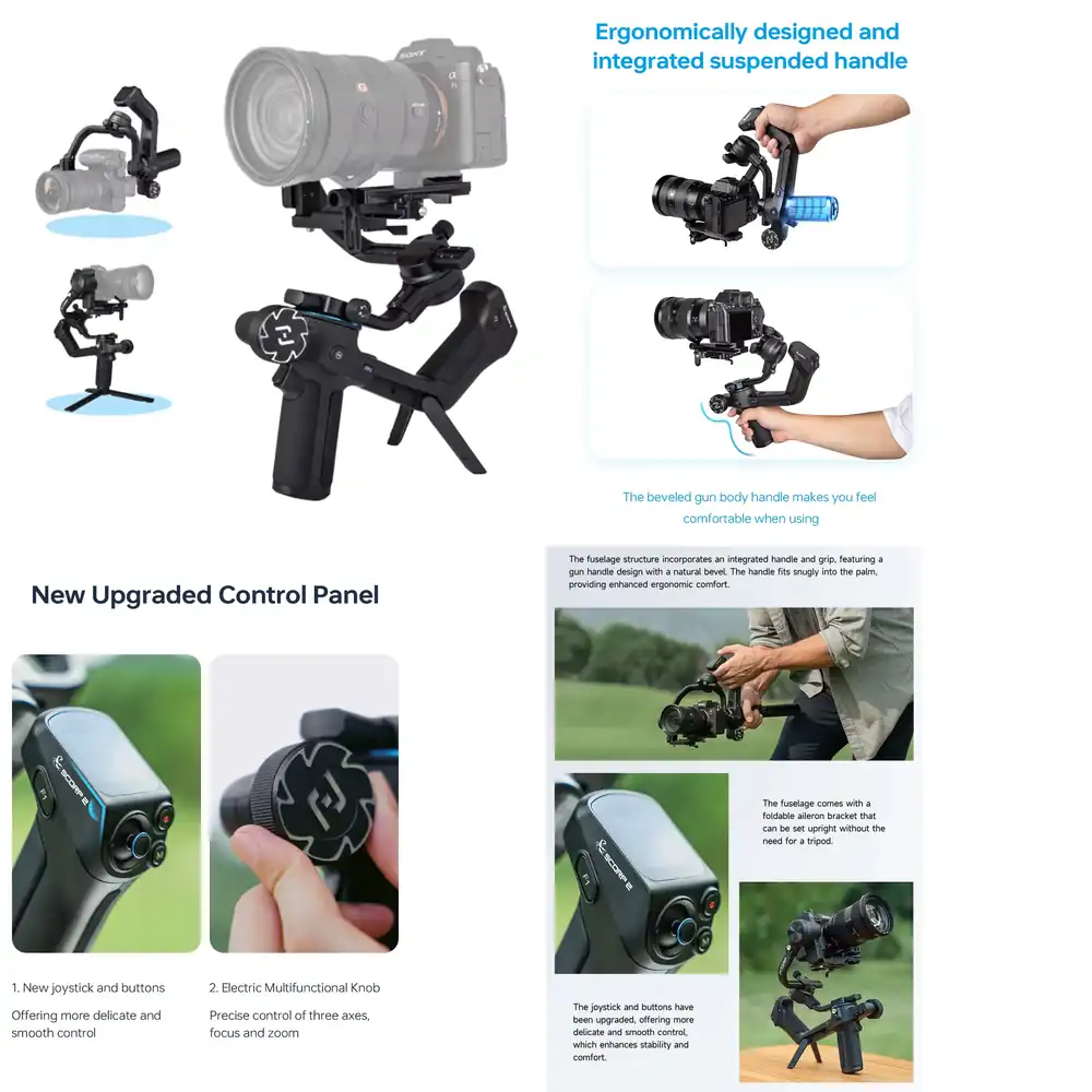 Handheld Stabilizer Gimbal - FeiyuTech Feiyu Scorp 2 3軸ハンドヘルドジンバルスタビライザー タッチスクリーン＆AI手ブレ補正機能搭載