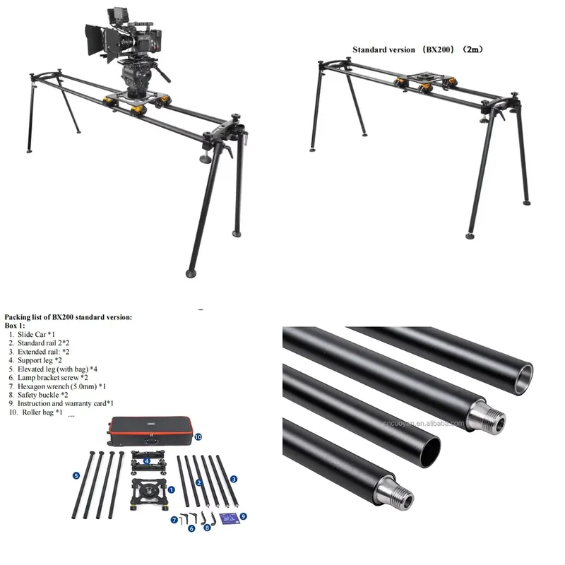 Camera Slider Rail - グリーンブル BX200 ポータブルカメラスライダー 2mレールトラック付き