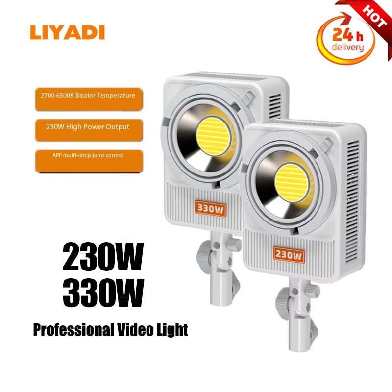 Strobe Light Studio - LIYADI 230W/330W LED COB 写真撮影ランププロフェッショナルフィルビデオライト 2700K-6500K