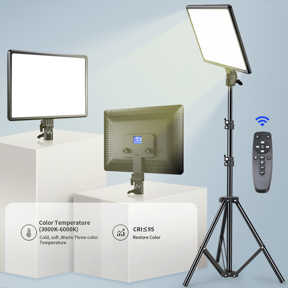 Strobe Light Studio - 10/14 インチ LED ビデオライトパネル二色 3000K-6000K 写真照明ライブストリーミングフォトスタジオ