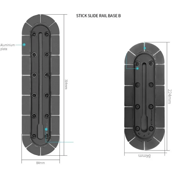 Camera Slider Rail - 粘着テープベースレールブラケットホルダー、GoProカメラ用トラック操作ボードスライダーモニター、漁船とカヤック、車とトラックを出荷