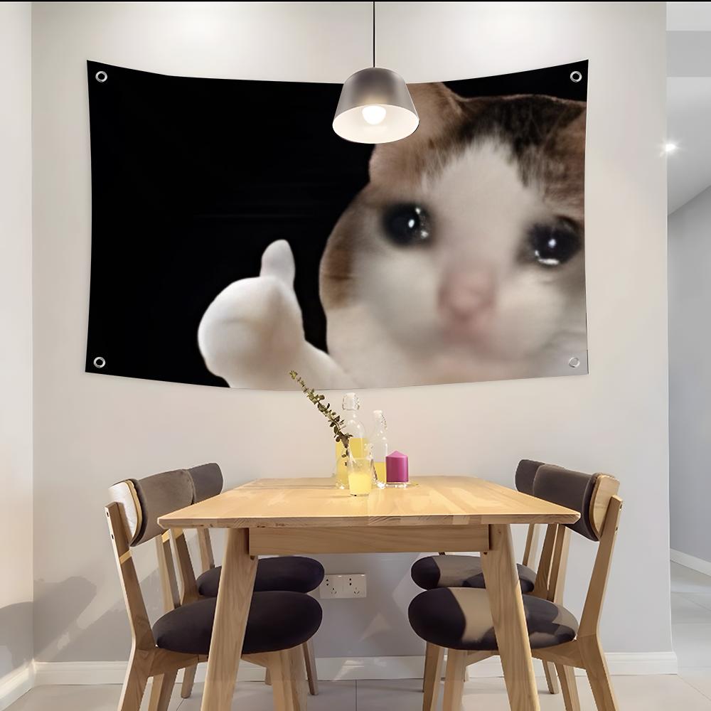 Photography Interest - 興味深い猫の写真撮影用フラグ、カスタムキャンプ、屋外、庭、部屋の装飾、背景、ウォールアート、家族へのギフト