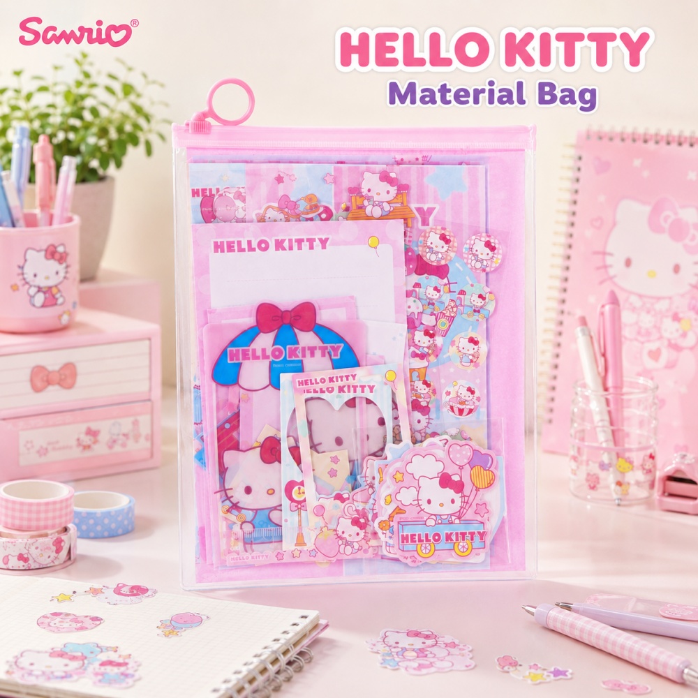 Photography Journal - 本物のサンリオハローキティスクラップブック用品バッグ 51 個かわいいジャーナル素材セット日記コラージュプランナーフォトアルバムギフト用