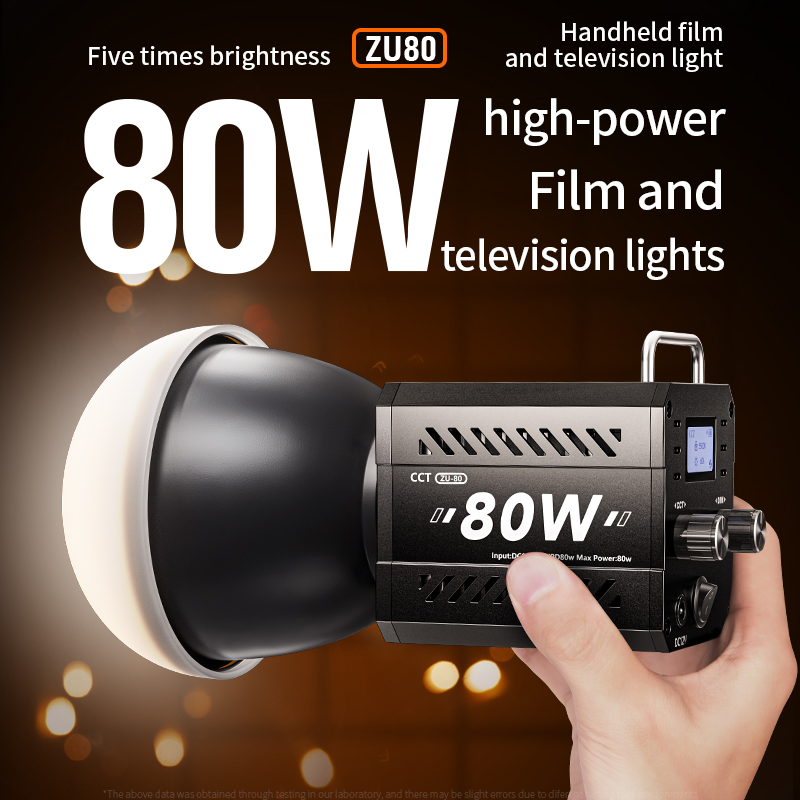 Strobe Light Studio - 二色カメラライト 80 ワット COB ランプビーズビデオ補助光ミニ Bowens