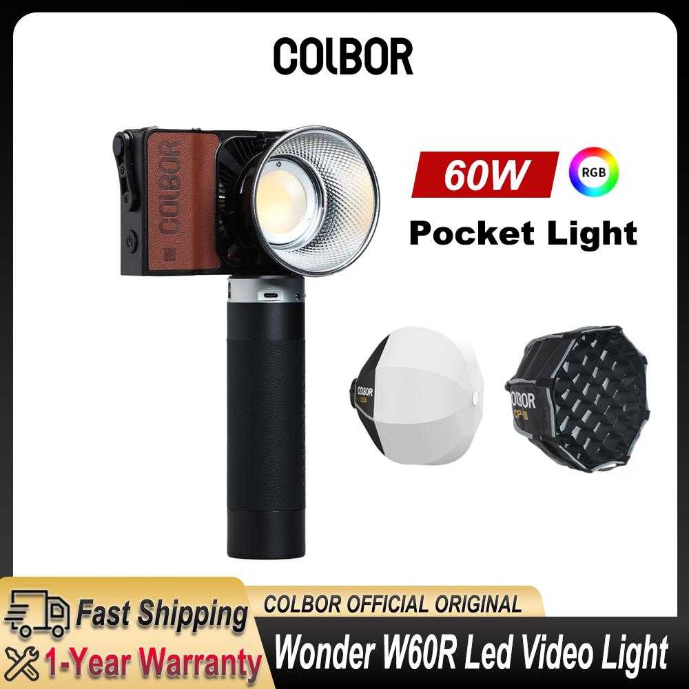 Strobe Light Studio - Colbor Wonder W60 RGB LEDビデオライト ポケット撮影用フィルライト