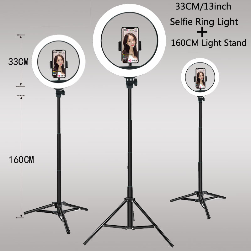 Photography Desk - 26 33 センチメートルビデオライト調光可能なライト Selfie LED リングライト