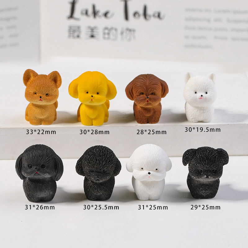ミニキュートドッグ漫画犬モデル樹脂フィギュアシミュレーション - Photography Desk のレビューと価格