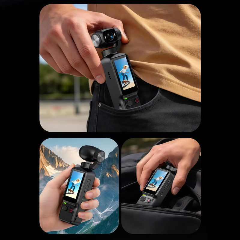 1pc ハンドヘルドアクションカメラ 4K HD ビデオレコ - Handheld Stabilizer Gimbal のレビューと価格