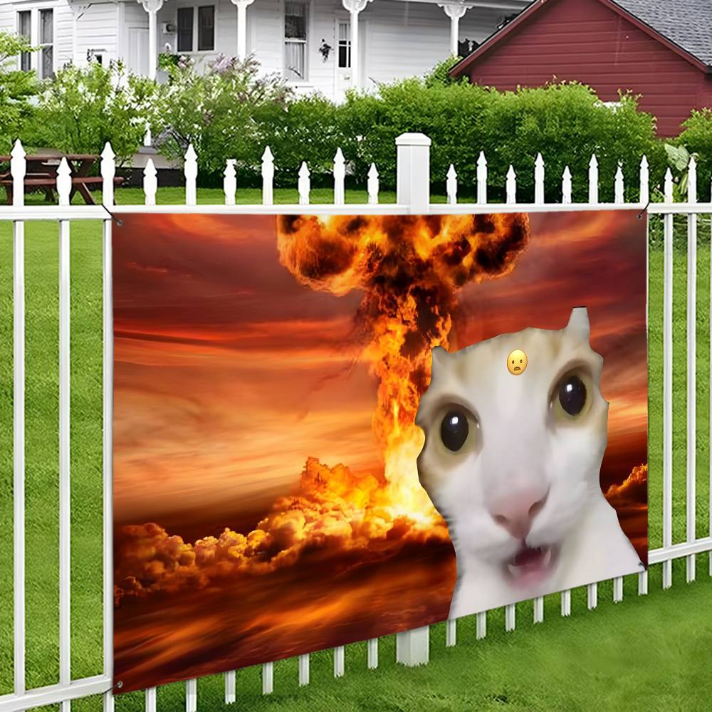興味深い猫の写真旗カスタムフラグ壁掛けタペストリー屋外装飾旗 - Photography Interest のレビューと価格