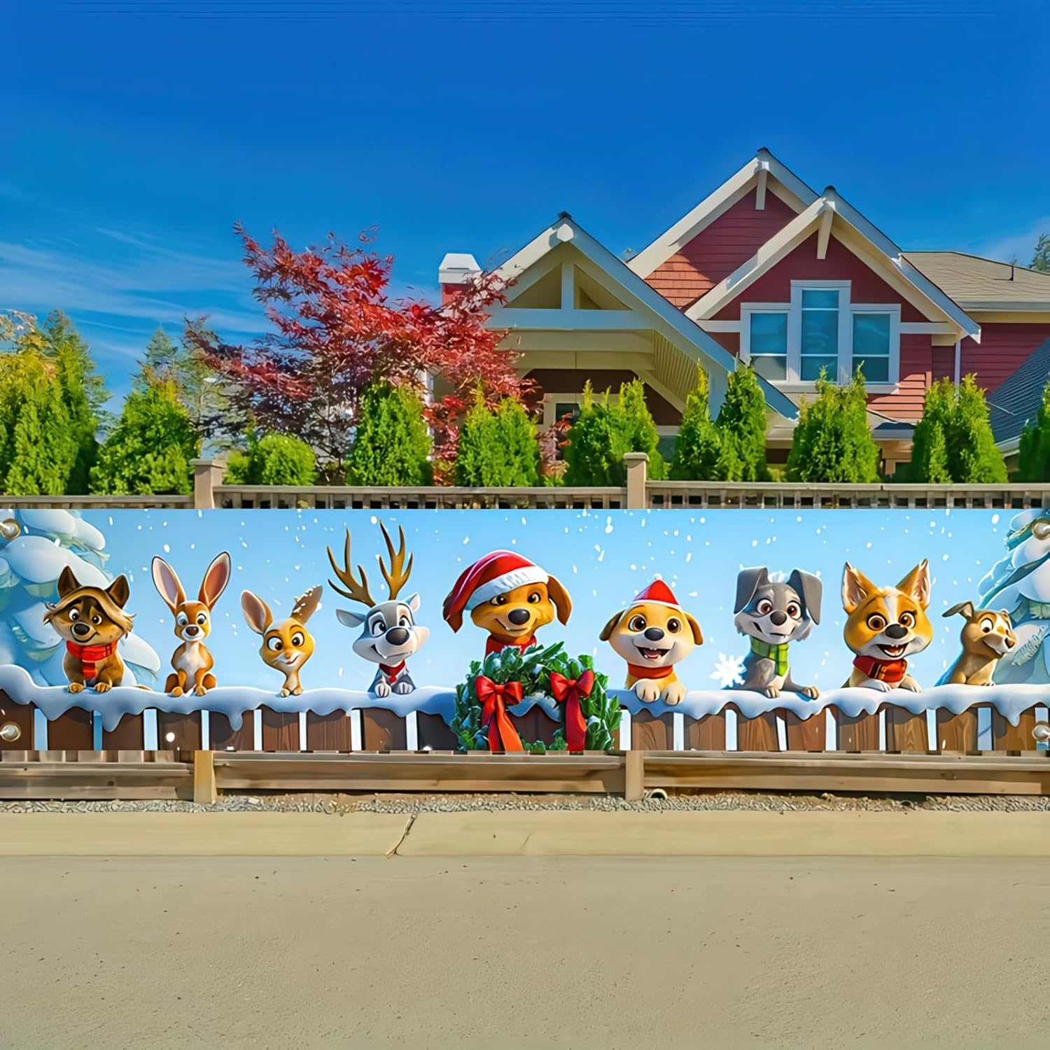 VIKAMA クリスマス背景 興味深いロゴ装飾 動物 屋外バ - Photography Interest のレビューと価格
