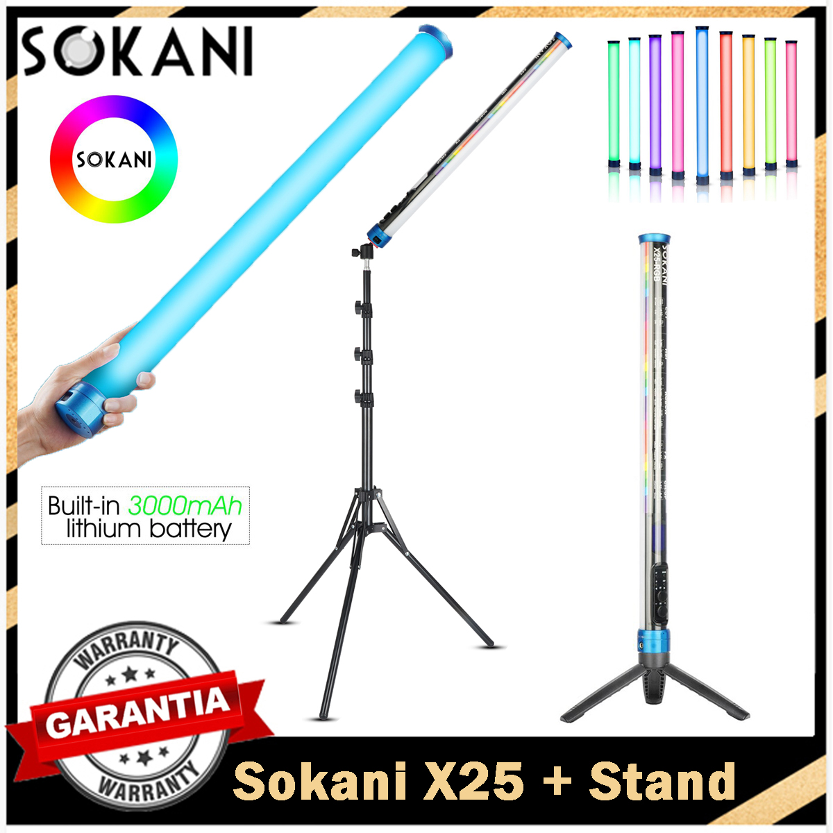 Sokani X25 RGB LED ビデオライト ハンドヘ - Strobe Light Studio のレビューと価格