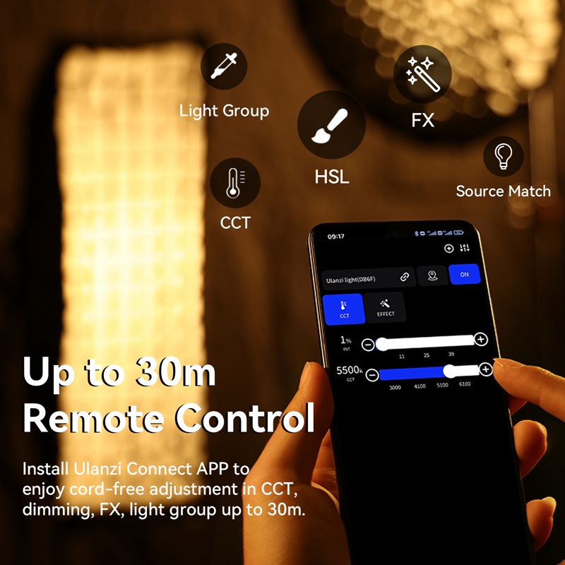 Ulanzi-バイカラーLEDビデオライト,調光可能,連続, - Strobe Light Studio のレビューと価格