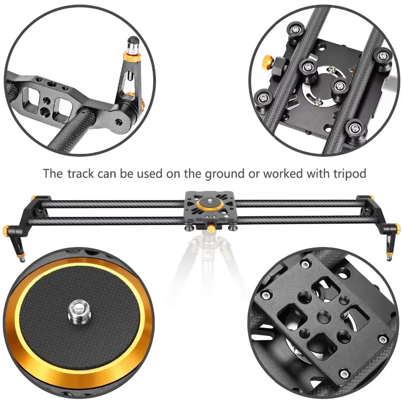 Neewer 39.4インチ/100cm カーボンファイバー - Camera Slider Rail のレビューと価格