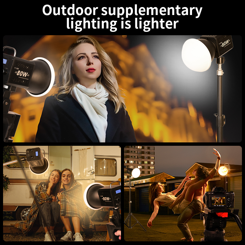 二色カメラライト 80 ワット COB ランプビーズビデオ補 - Strobe Light Studio のレビューと価格