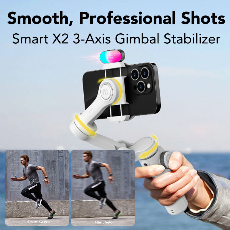 Aochuan Smart X2キット ホワイト 3軸ハンド - Handheld Stabilizer Gimbal のレビューと価格