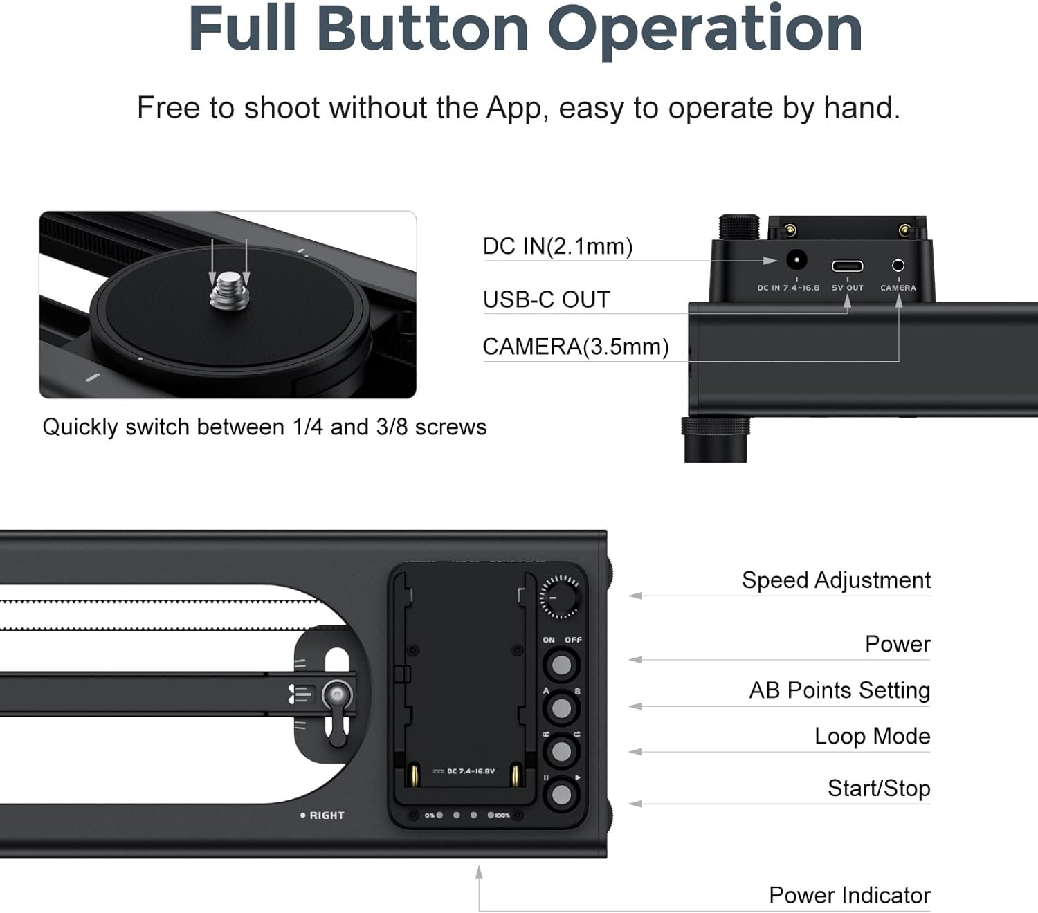 Accsoon Toprig S40 モータライズドスライダ - Camera Slider Rail のレビューと価格