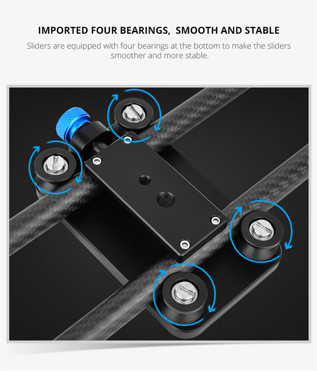 YELANGU 40 センチメートルカーボンファイバーカメラ - Camera Slider Rail のレビューと価格